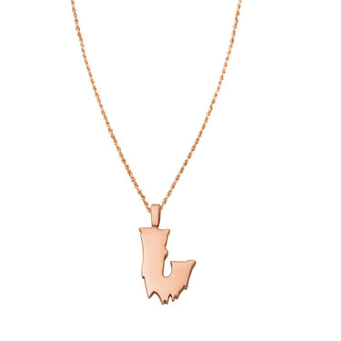 yellow DIAMOND J PENDANT IN 14K ROSE GOLD 0.75 CTW